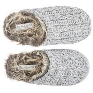 NWT PJ Salvage Faux Fur Trim Slippers